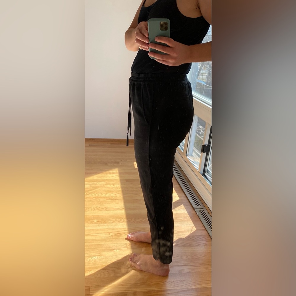 Madewell black dress trouser pants size S with drawstring